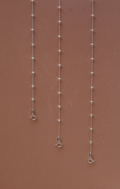 Chunky Sterling Silver Satellite Trio Set - Necklace, Bracelet & Anklet - Jewellery Hut
