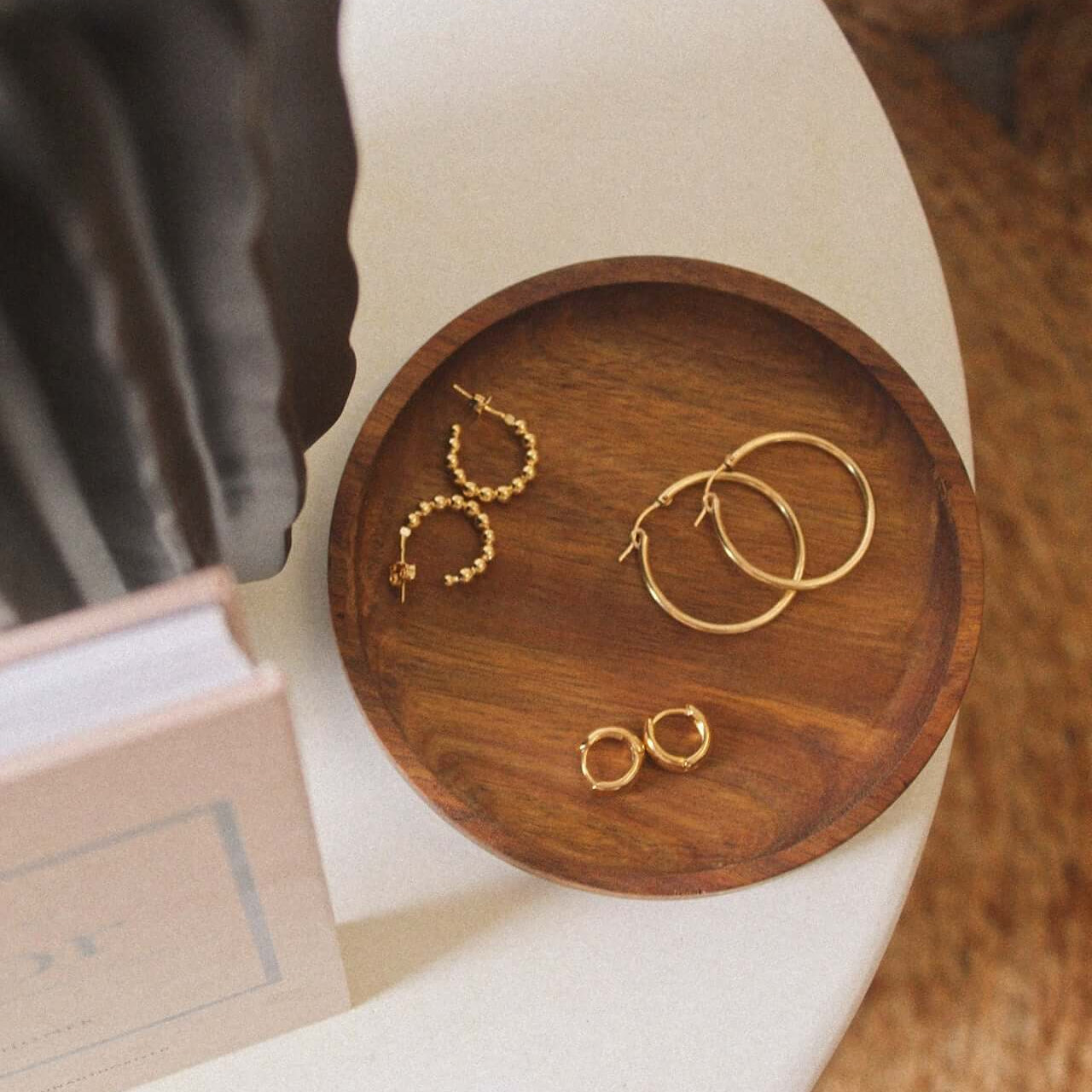 Gold Hinged Hoop Earrings - Jewellery Hut