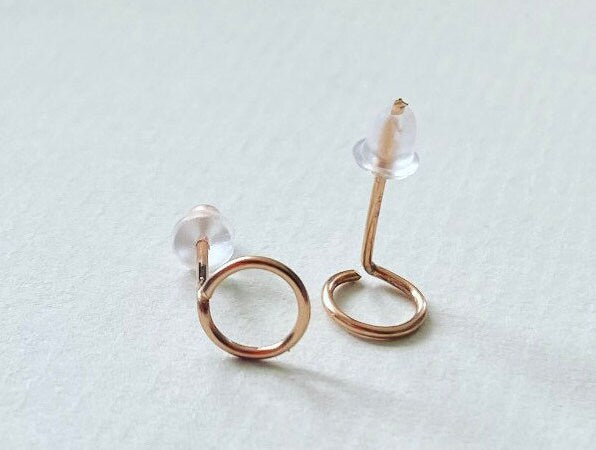 14K Rose Gold Earrings, Rose Gold Stud Earrings, Rose Gold Earrings, Gold Earrings, Minimalist Earrings, Stud Earrings, Gold Stud Earrings