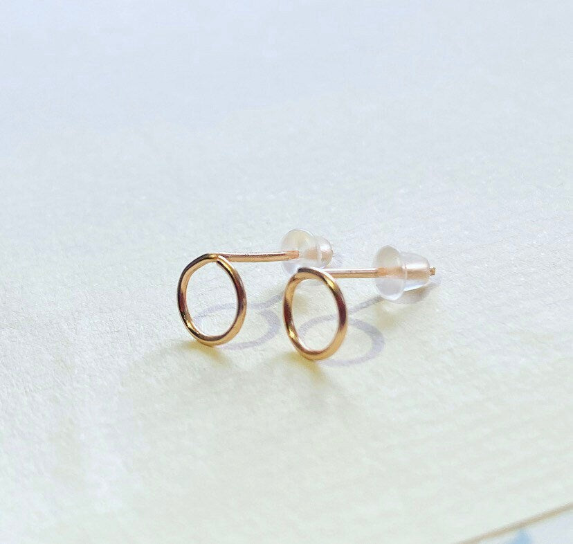 14K Rose Gold Earrings, Rose Gold Stud Earrings, Rose Gold Earrings, Gold Earrings, Minimalist Earrings, Stud Earrings, Gold Stud Earrings