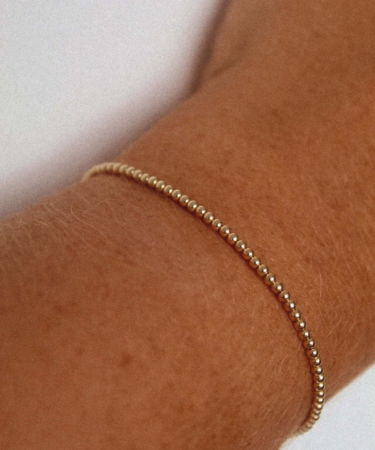 14k Gold Filled Beaded Bracelet