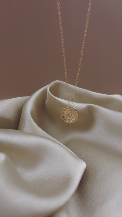 14k Gold Filled Fossil Necklace