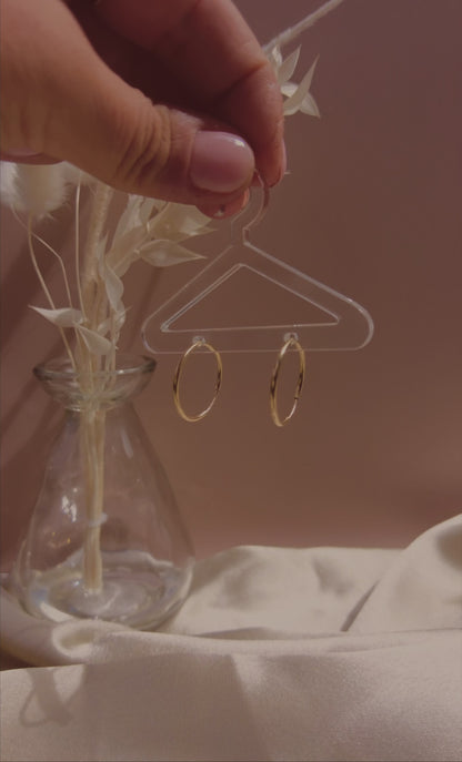 14K Gold Sleeper Hoops