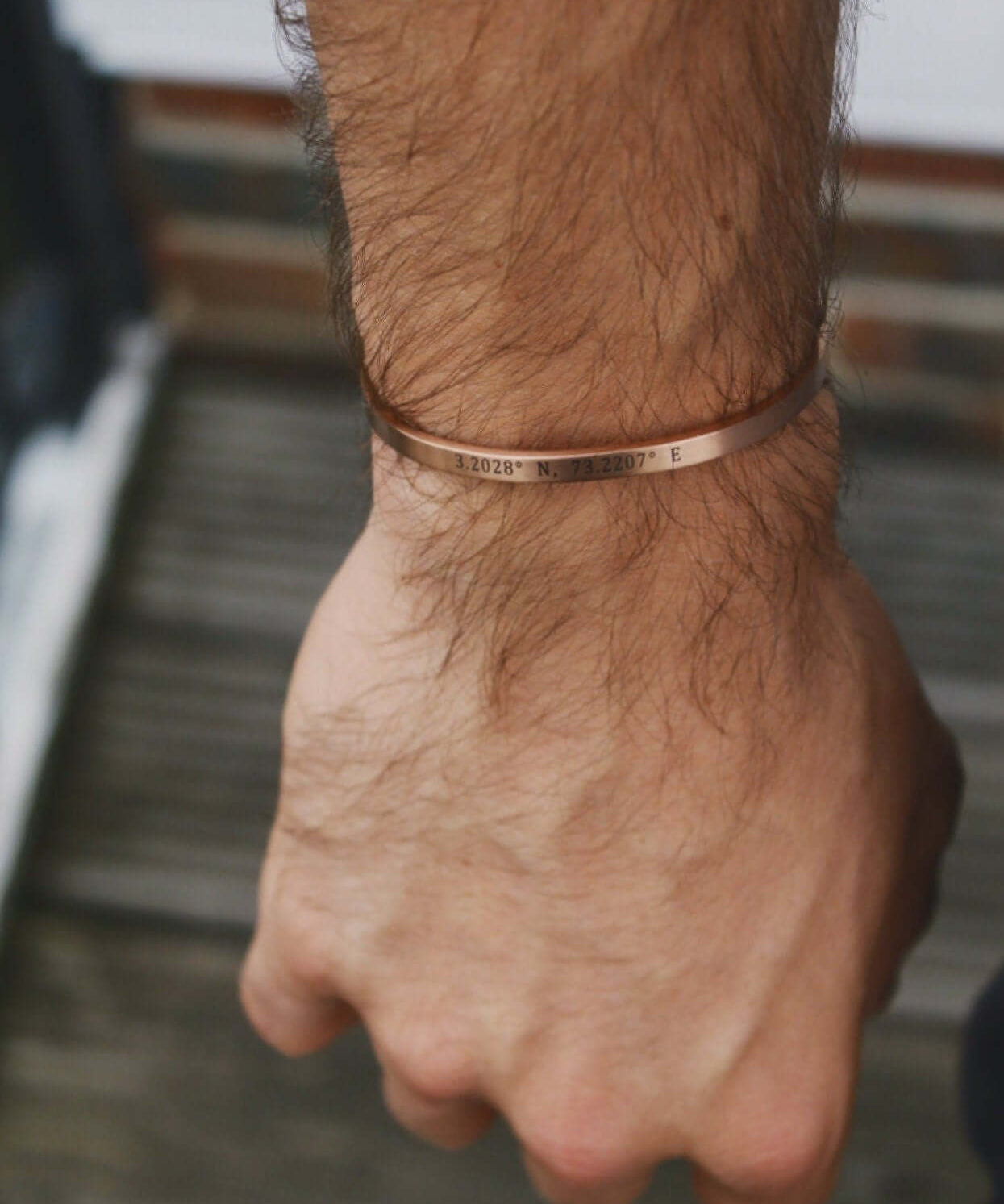 Rose Gold Personalised Cuff Bracelet - Jewellery Hut