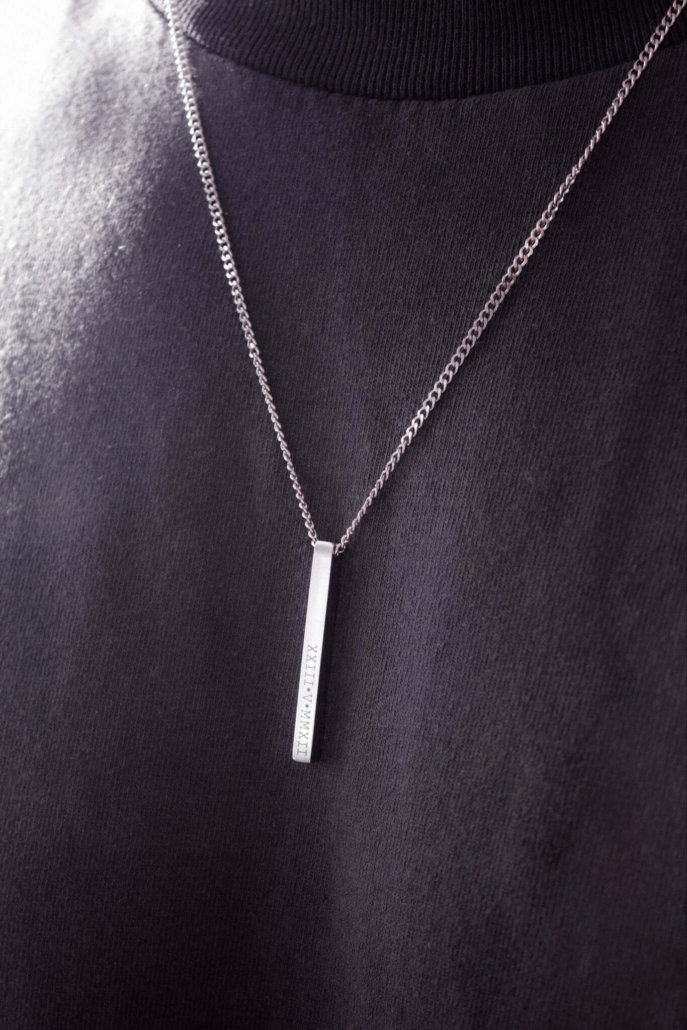 Silver Personalised Bar Necklace - Jewellery Hut