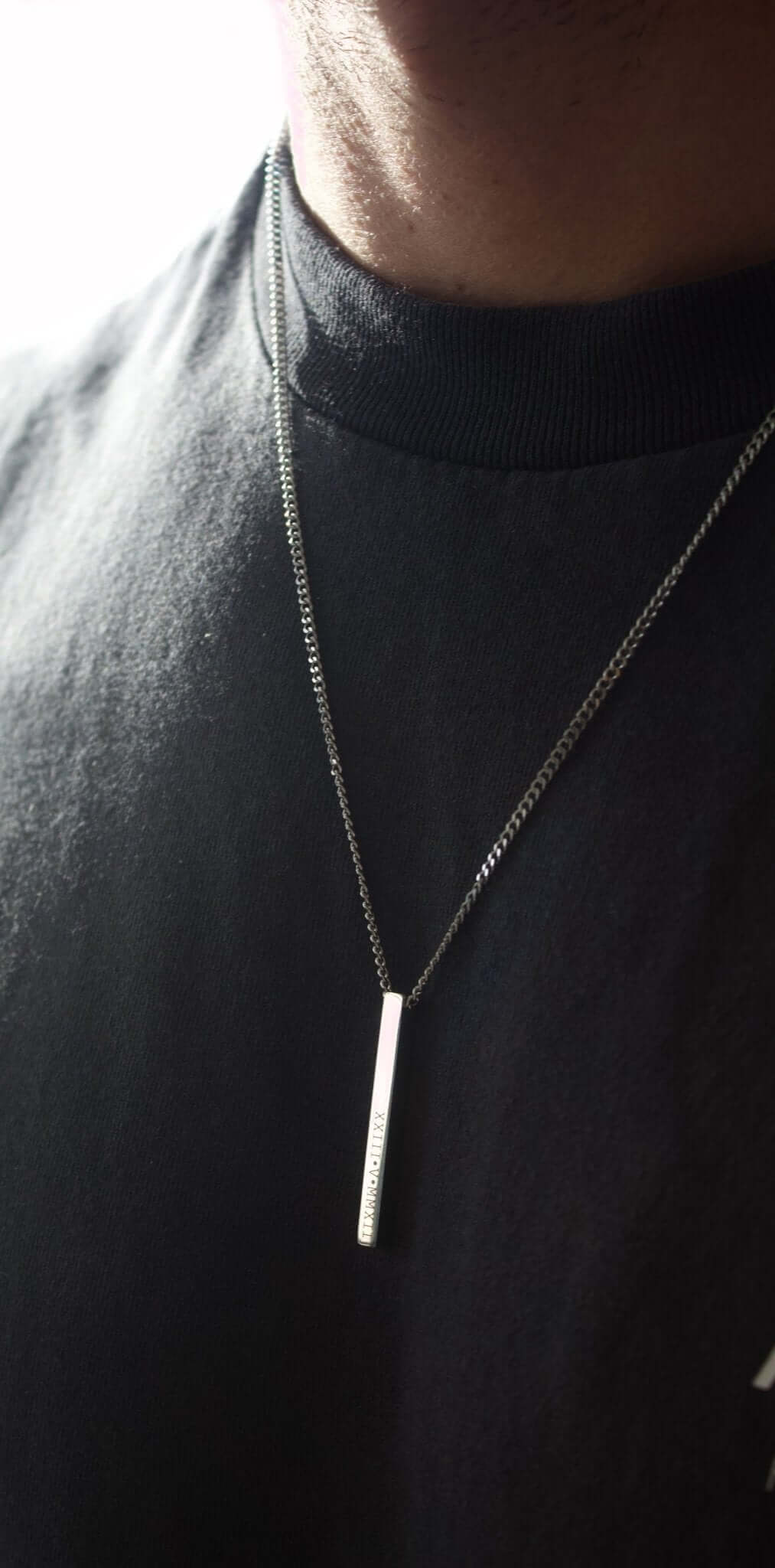 Silver Personalised Bar Necklace - Jewellery Hut