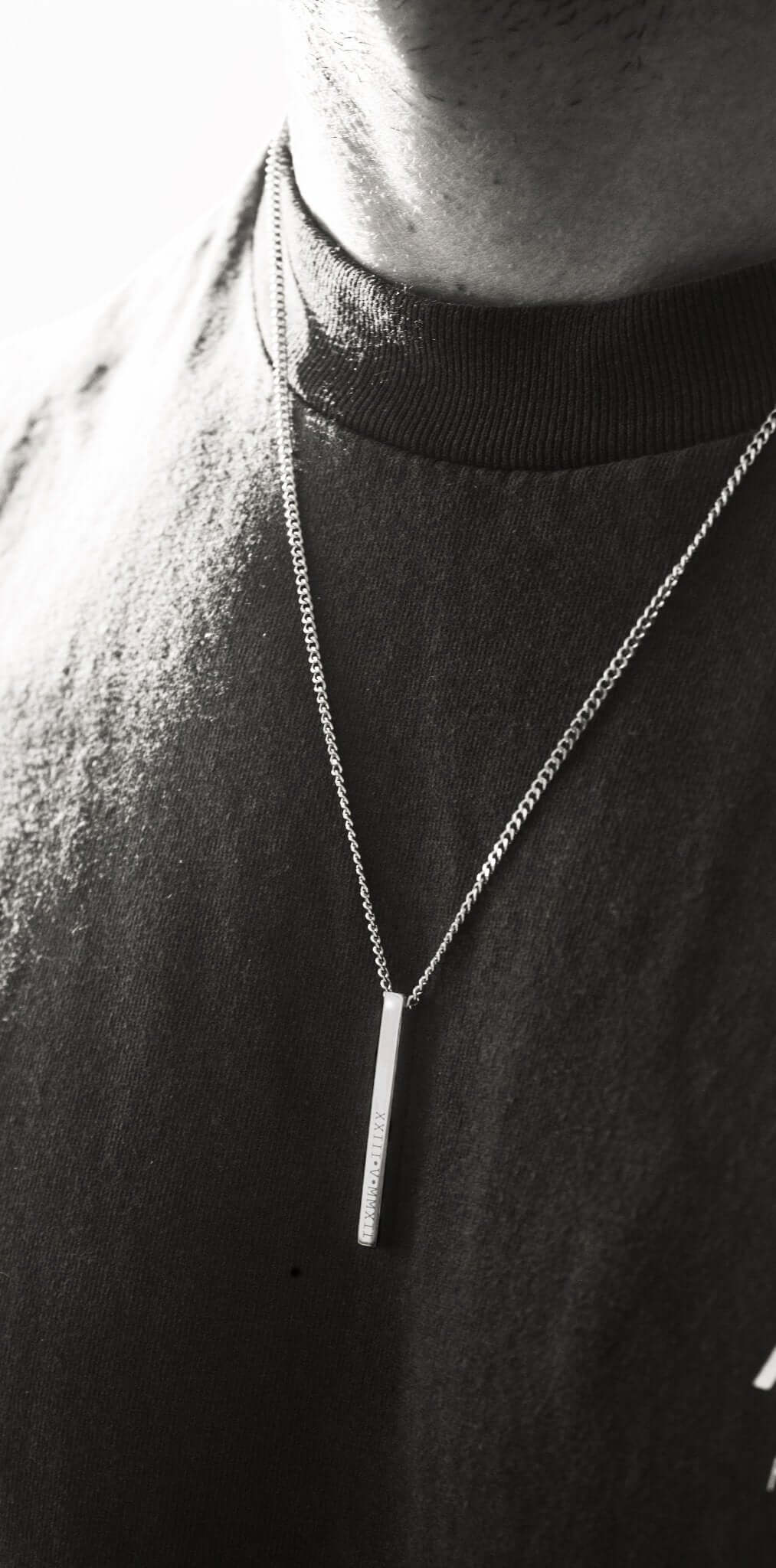 Silver Personalised Bar Necklace - Jewellery Hut