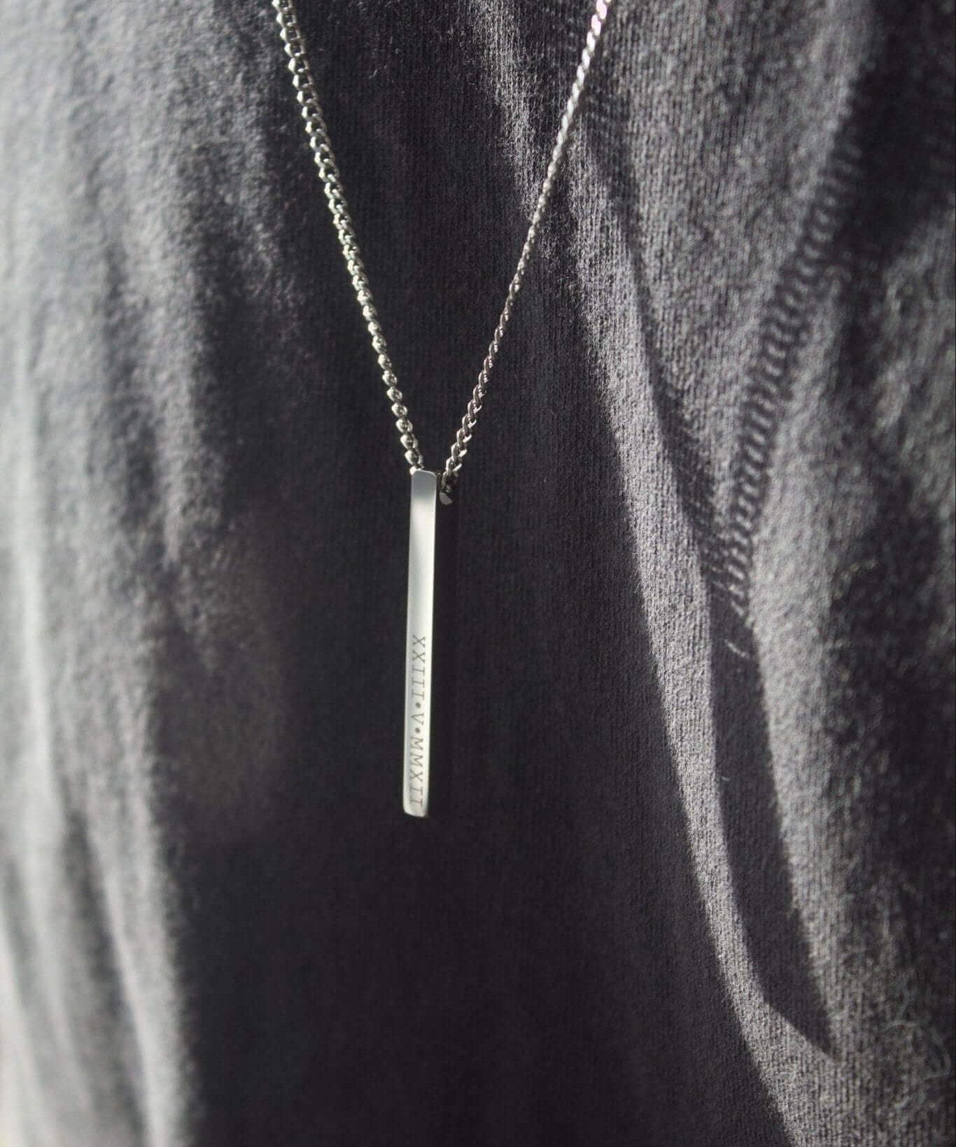 Silver Personalised Bar Necklace - Jewellery Hut