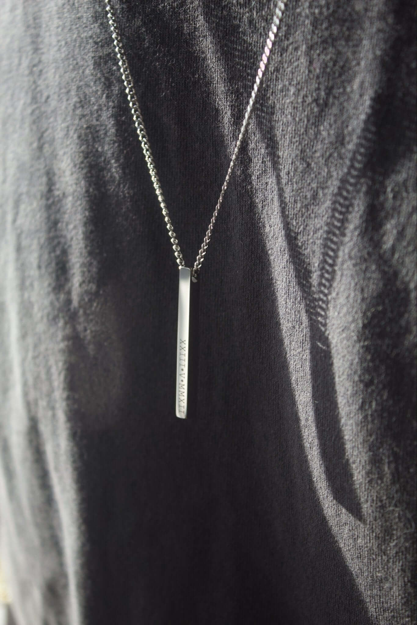 Silver Personalised Bar Necklace - Jewellery Hut
