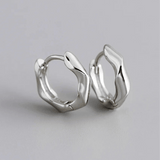 Sterling Silver Chunky Huggie Hoops - Jewellery Hut