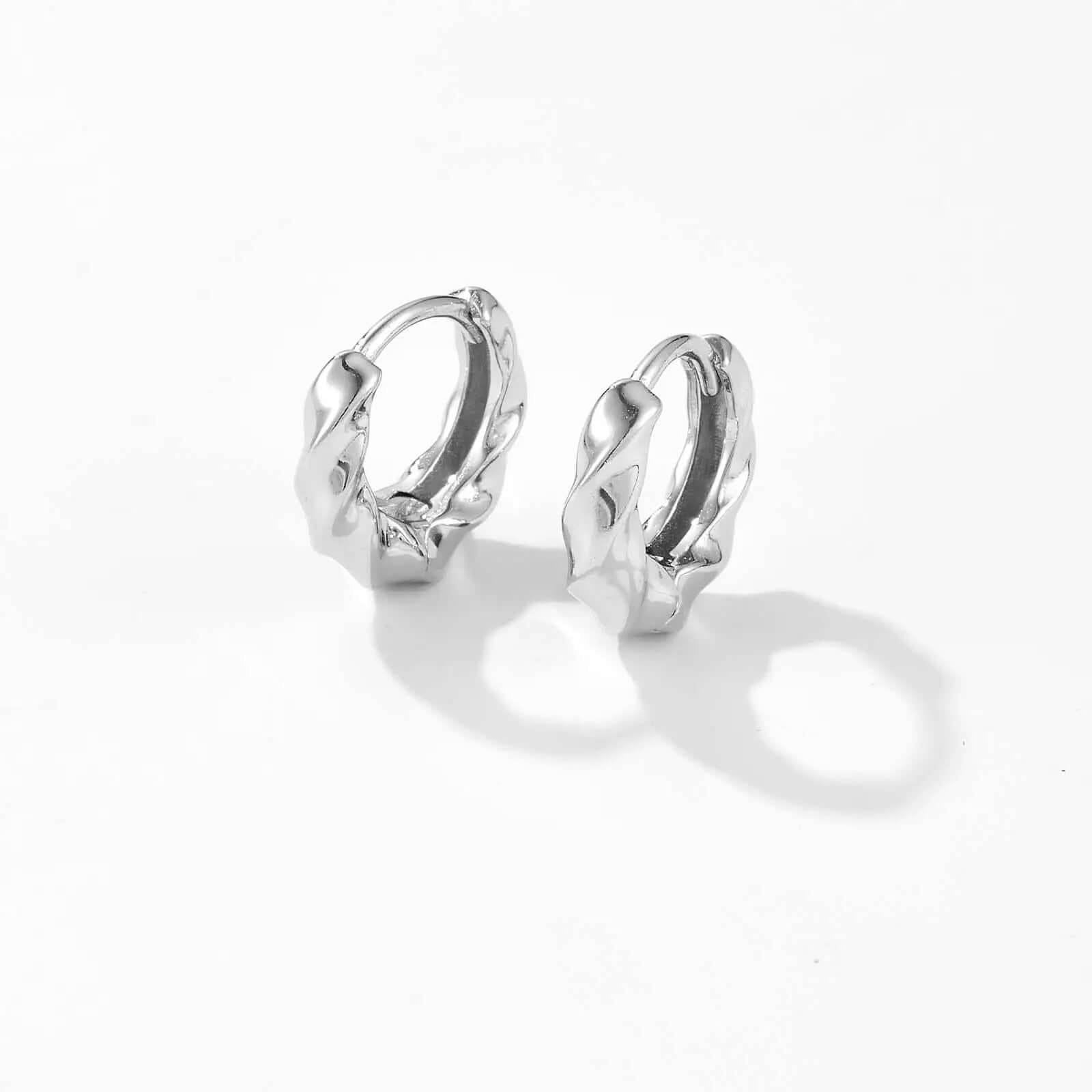 Sterling Silver Chunky Twist Hoops - Jewellery Hut