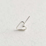 Sterling Silver Heart Nose Stud - Jewellery Hut