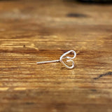 Sterling Silver Heart Nose Stud - Jewellery Hut