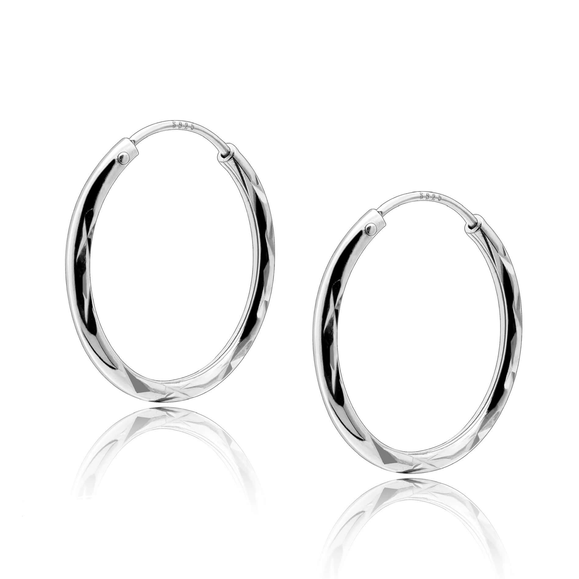 Sterling Silver Hoop Earrings - Jewellery Hut