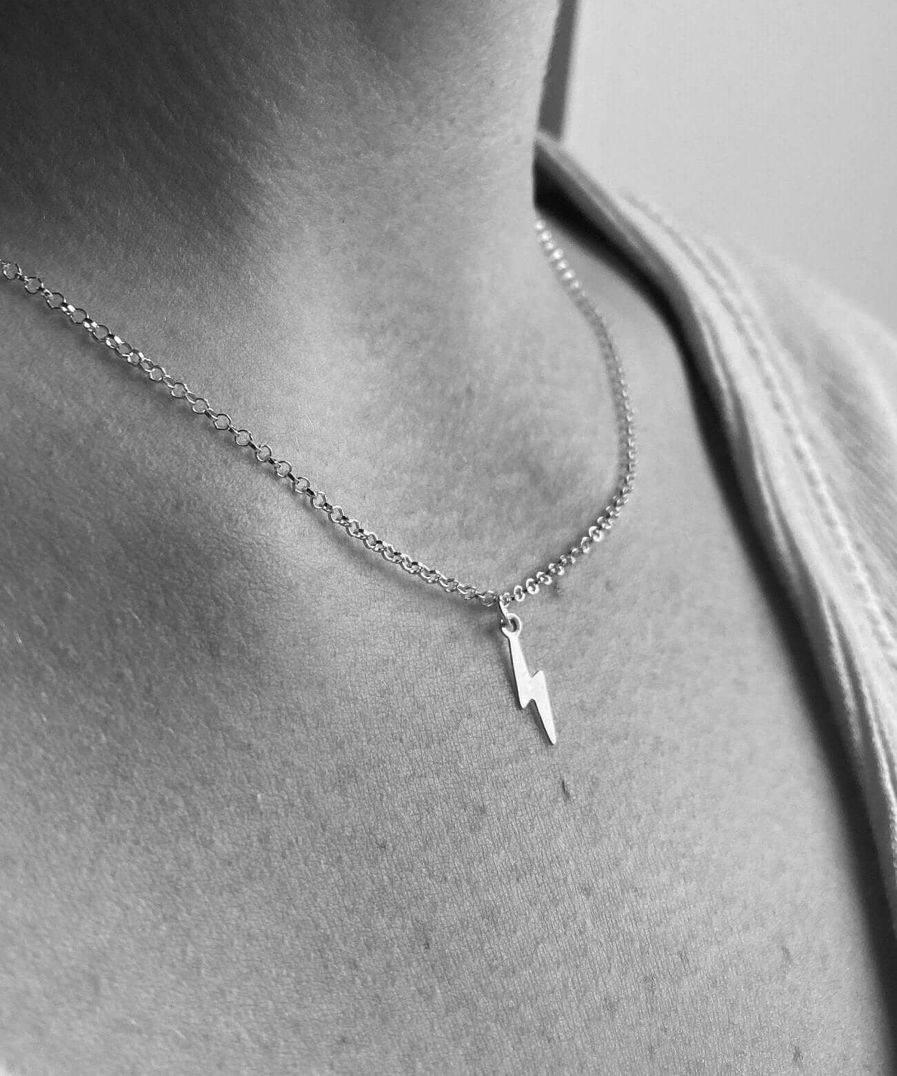 Sterling Silver Lightning Necklace - Jewellery Hut