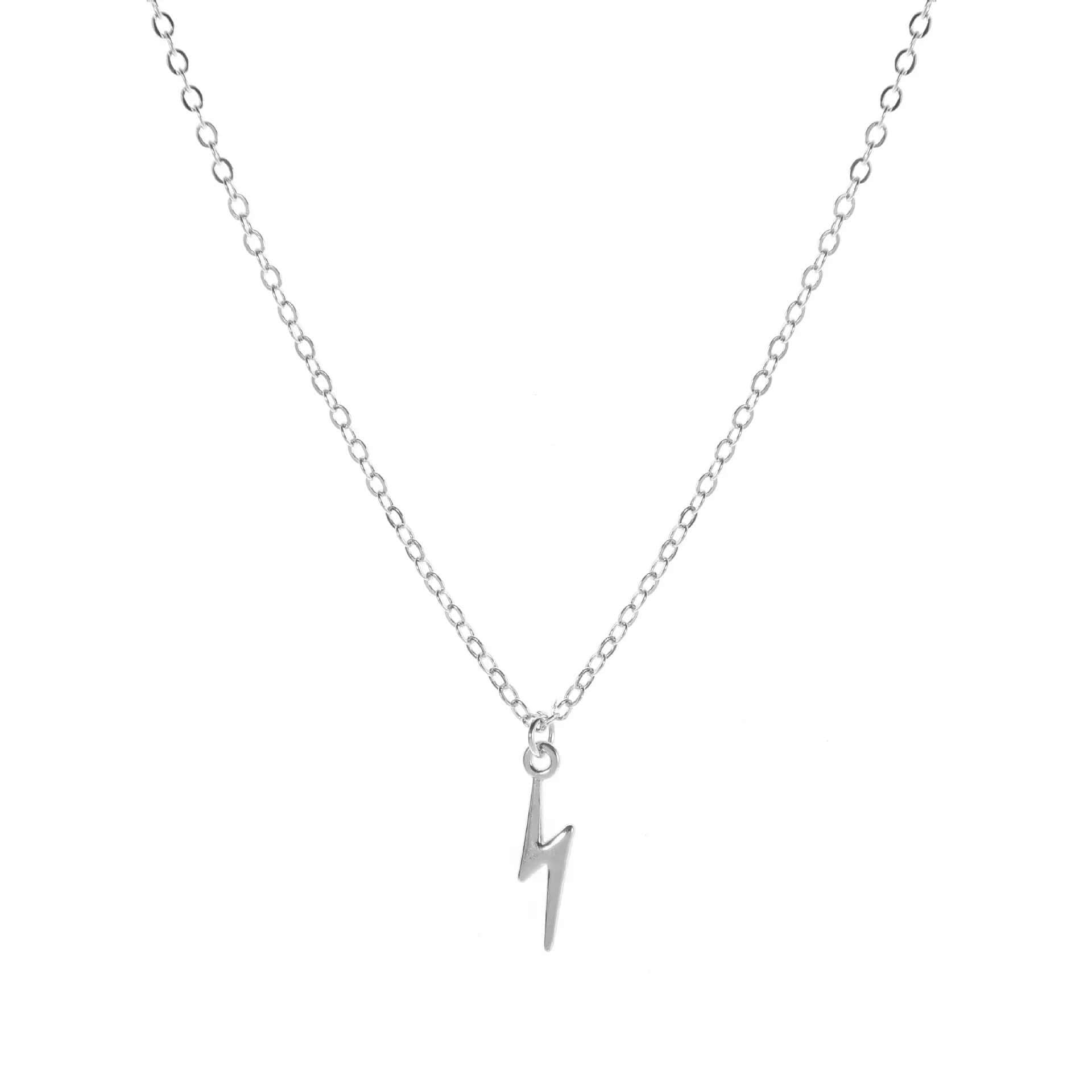 Sterling Silver Lightning Necklace - Jewellery Hut
