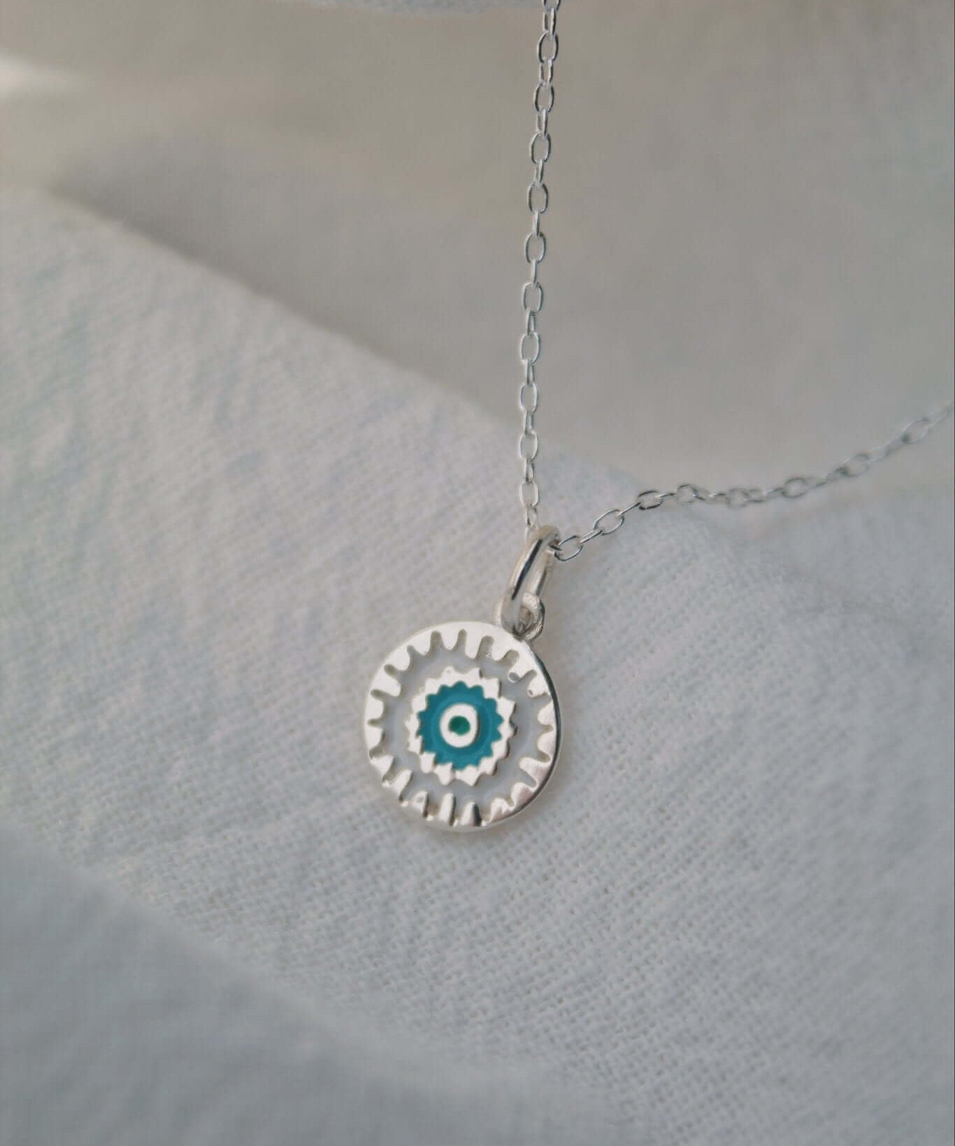 Sterling Silver Turqiouse Mandala Necklace - Jewellery Hut