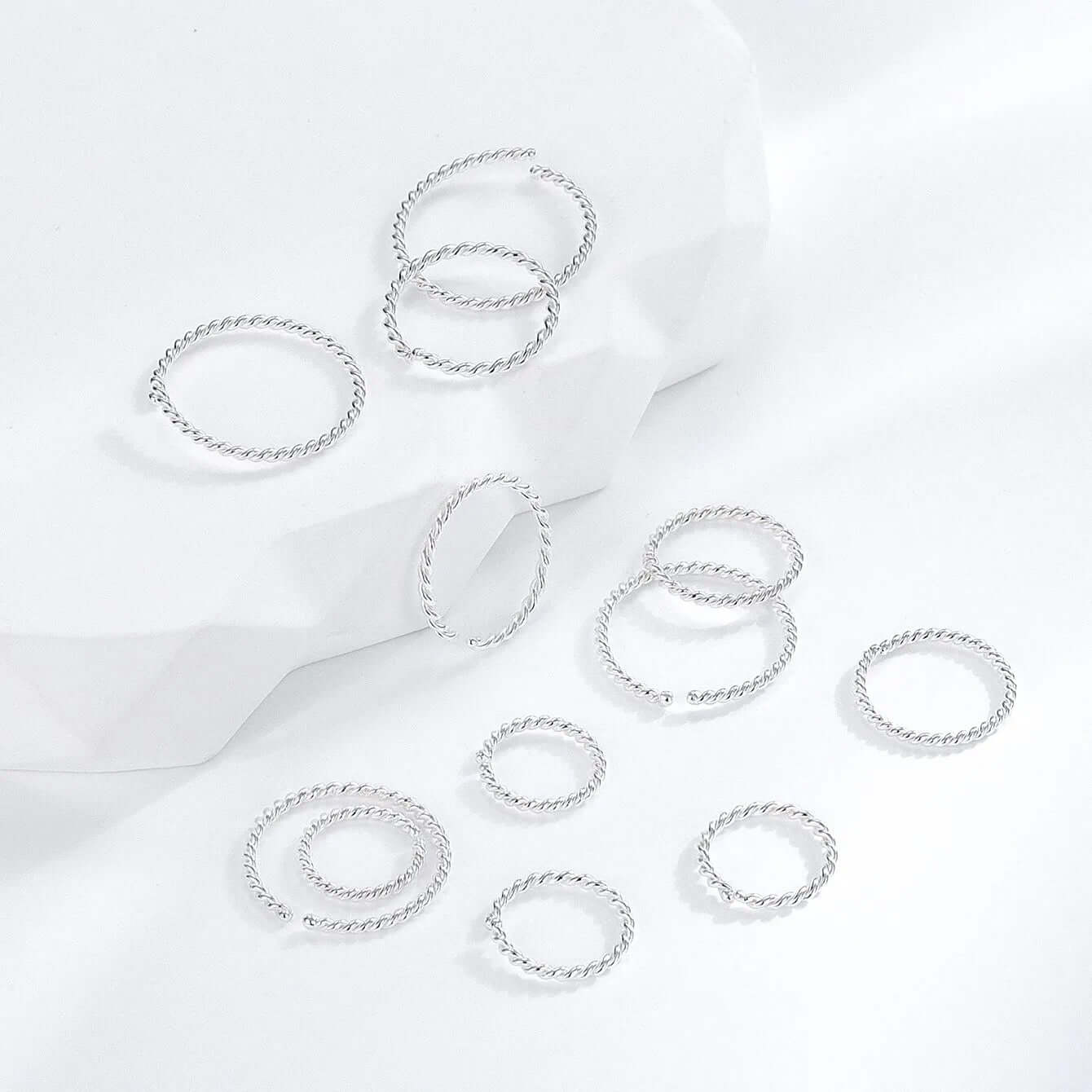 Sterling Silver Twist Nose Ring - Jewellery Hut