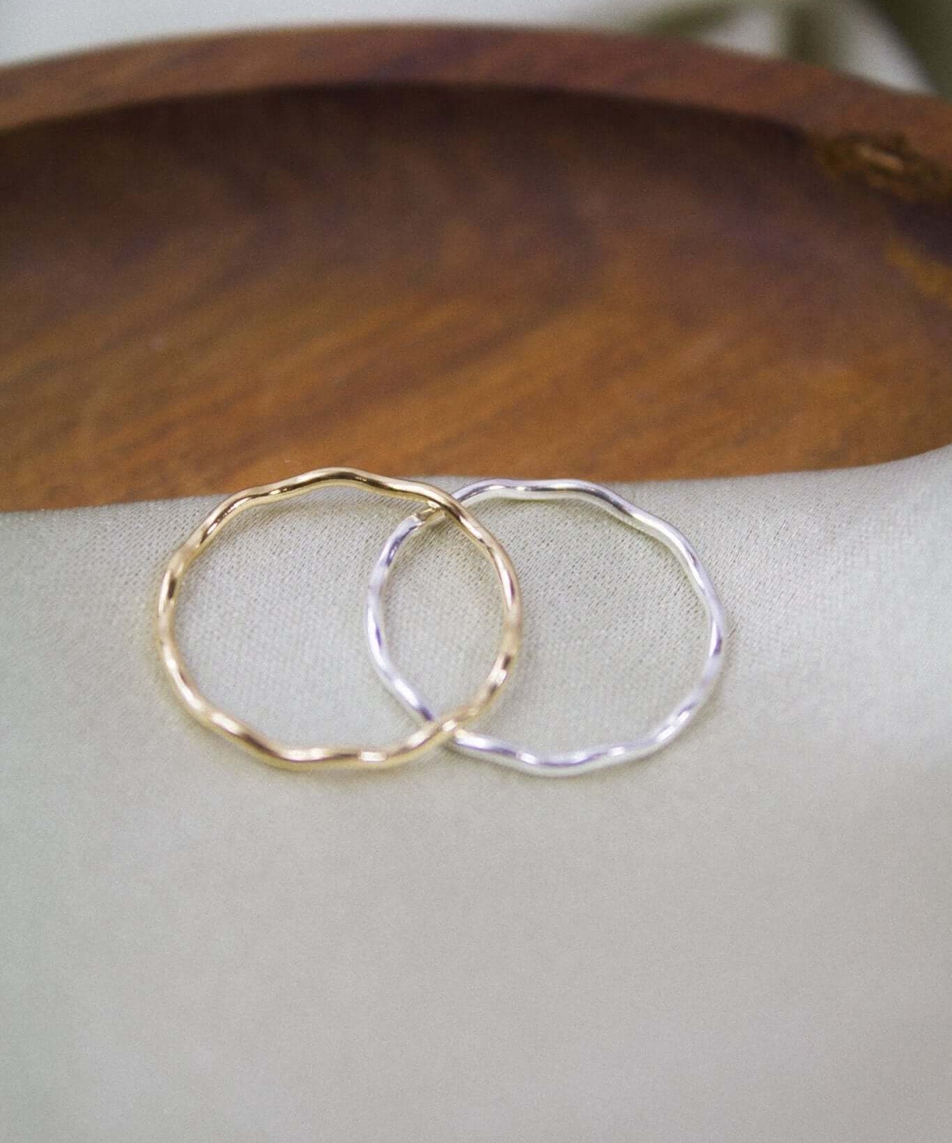 Sterling Silver Wavy Stacking Ring - Jewellery Hut