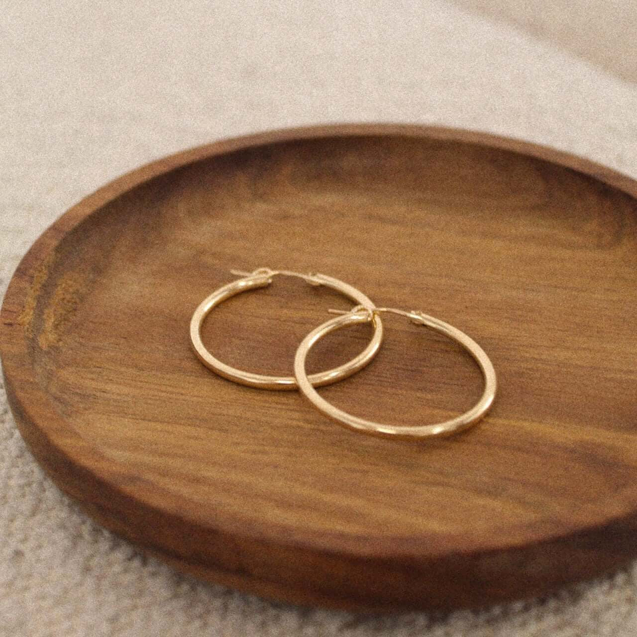 14K Gold Hinged Hoops - Jewellery Hut