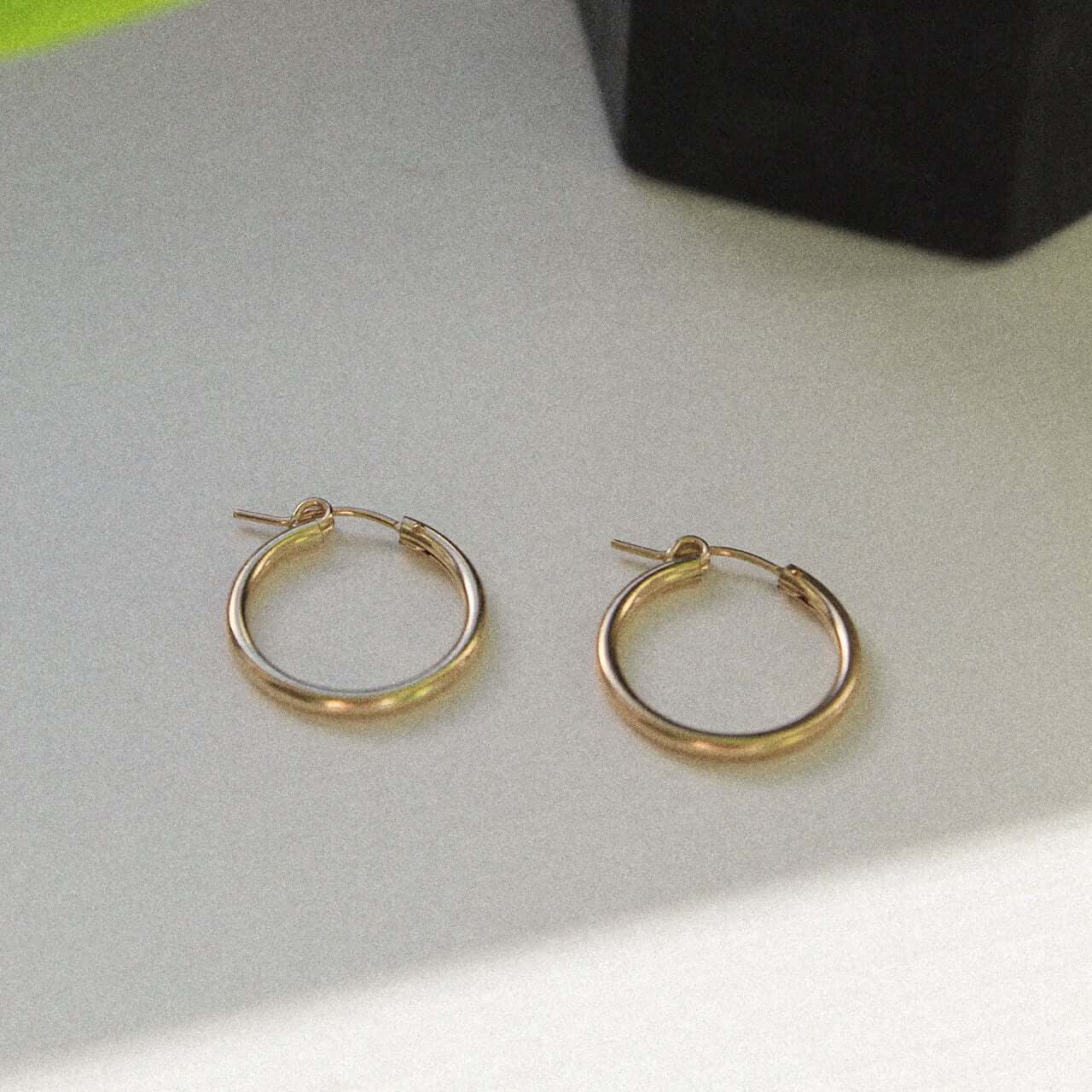 14K Gold Hinged Hoops - Jewellery Hut