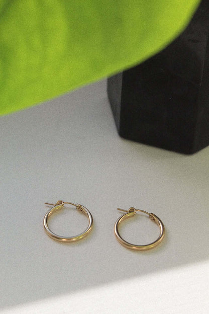 14K Gold Hinged Hoops - Jewellery Hut