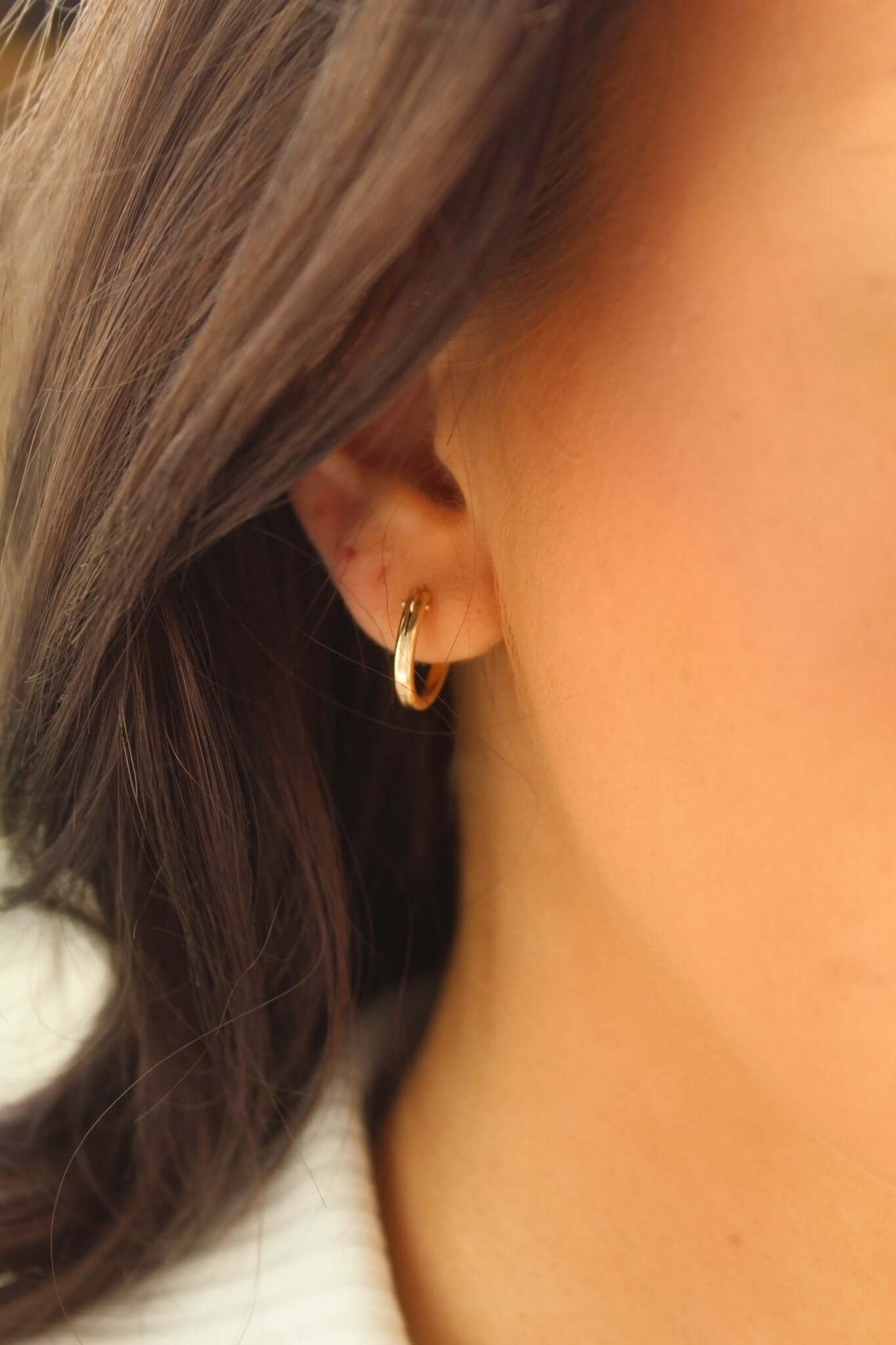14K Gold Hinged Hoops - Jewellery Hut