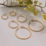 14K Gold Hinged Hoops - Jewellery Hut