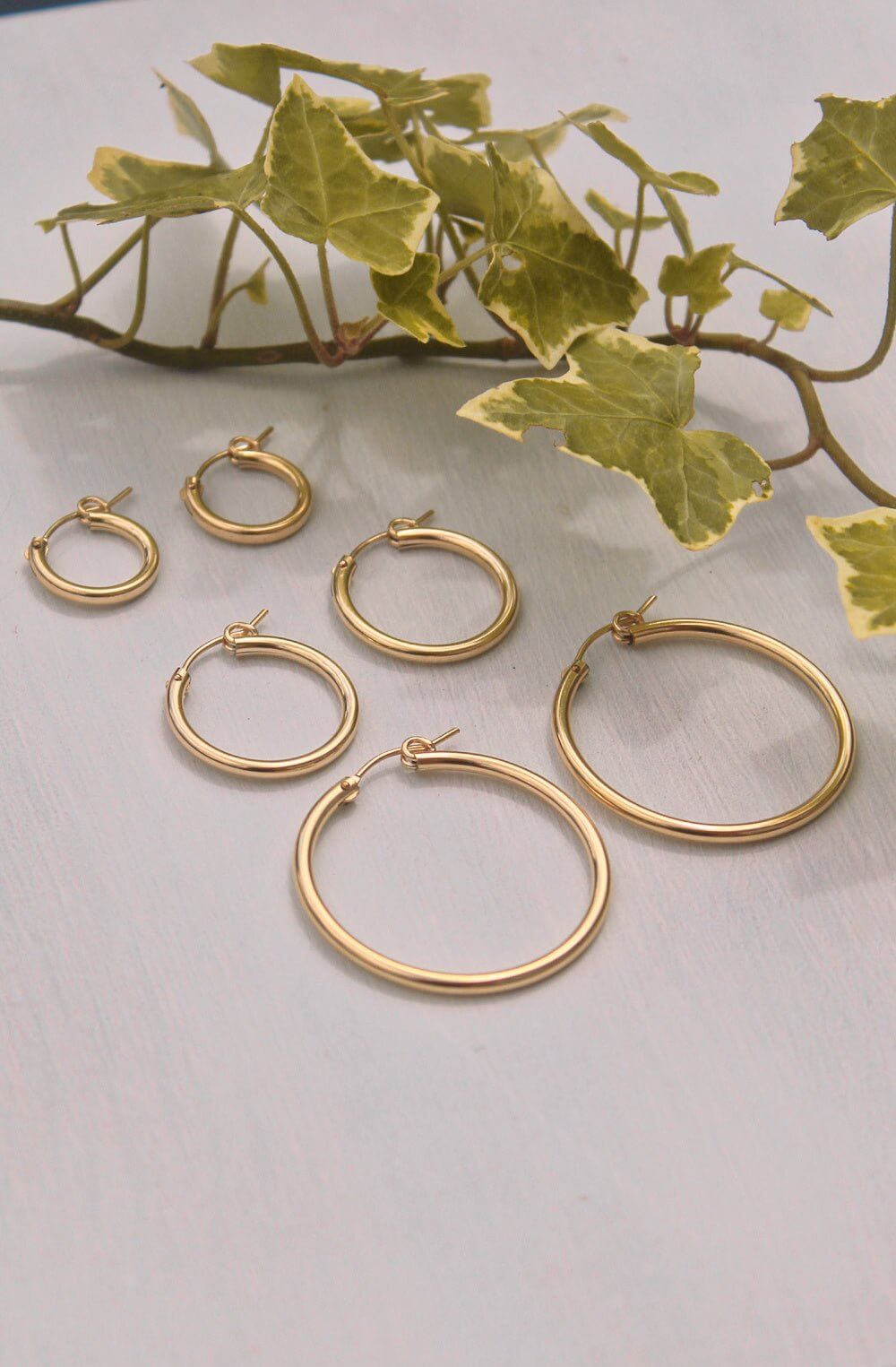 14K Gold Hinged Hoops - Jewellery Hut