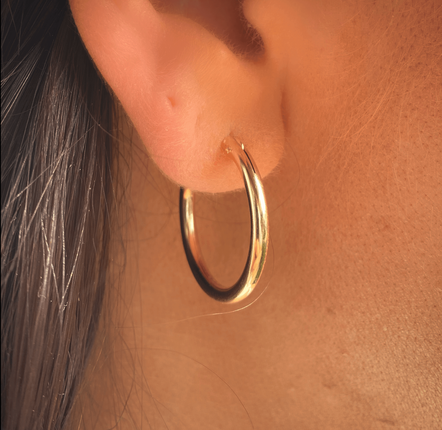 14K Gold Hinged Hoops - Jewellery Hut
