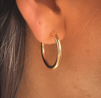 14K Gold Hinged Hoops - Jewellery Hut