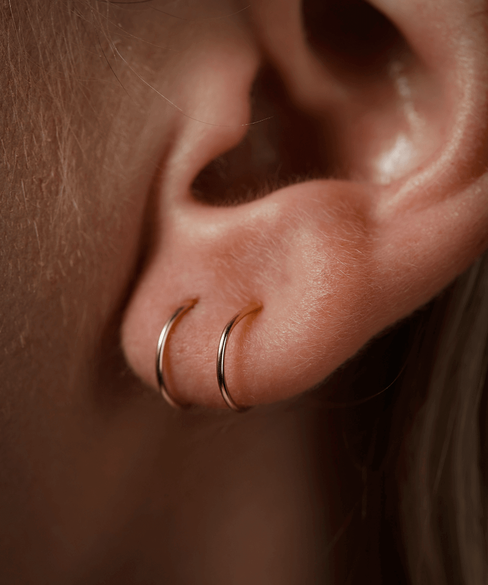 14K Gold Huggie Hoops - Jewellery Hut