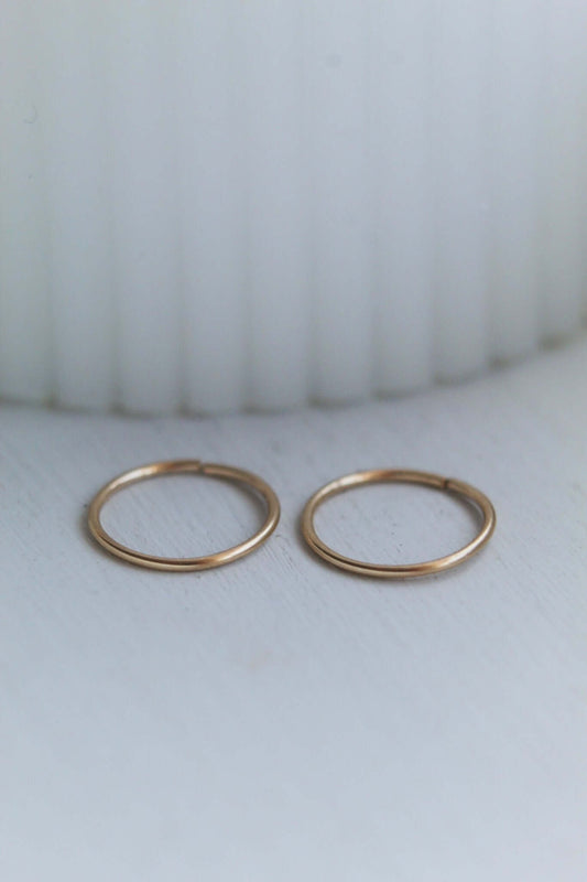 14K Gold Infinity Hoops - Jewellery Hut