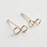 14K Gold Infinity Stud Earrings - Jewellery Hut