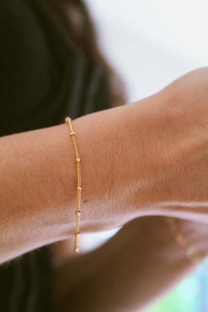 14k Gold Satellite Bracelet - Jewellery Hut