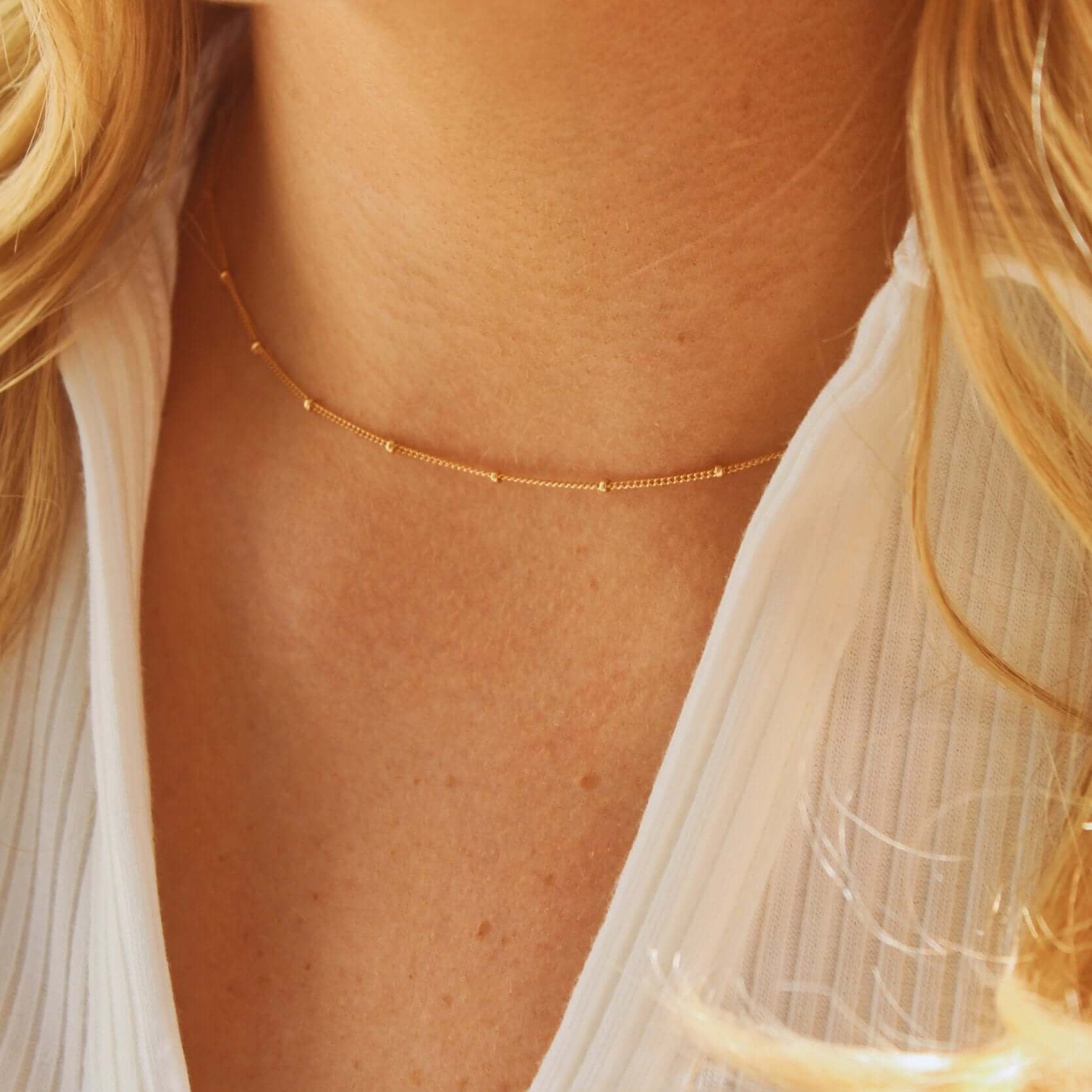 14K Gold Satellite Chain Necklace - Jewellery Hut