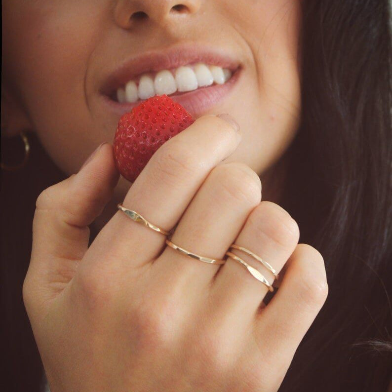 14K Gold Signet & Stacking Ring Set - Jewellery Hut
