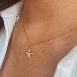 14K Gold Swallow Necklace - Jewellery Hut