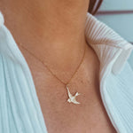 14K Gold Swallow Necklace - Jewellery Hut