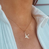 14K Gold Swallow Necklace - Jewellery Hut