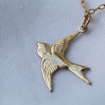14K Gold Swallow Necklace - Jewellery Hut