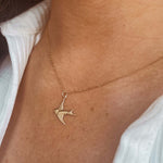 14K Gold Swallow Necklace - Jewellery Hut