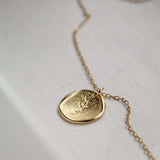 14K Gold Wax Seal Necklace - Jewellery Hut