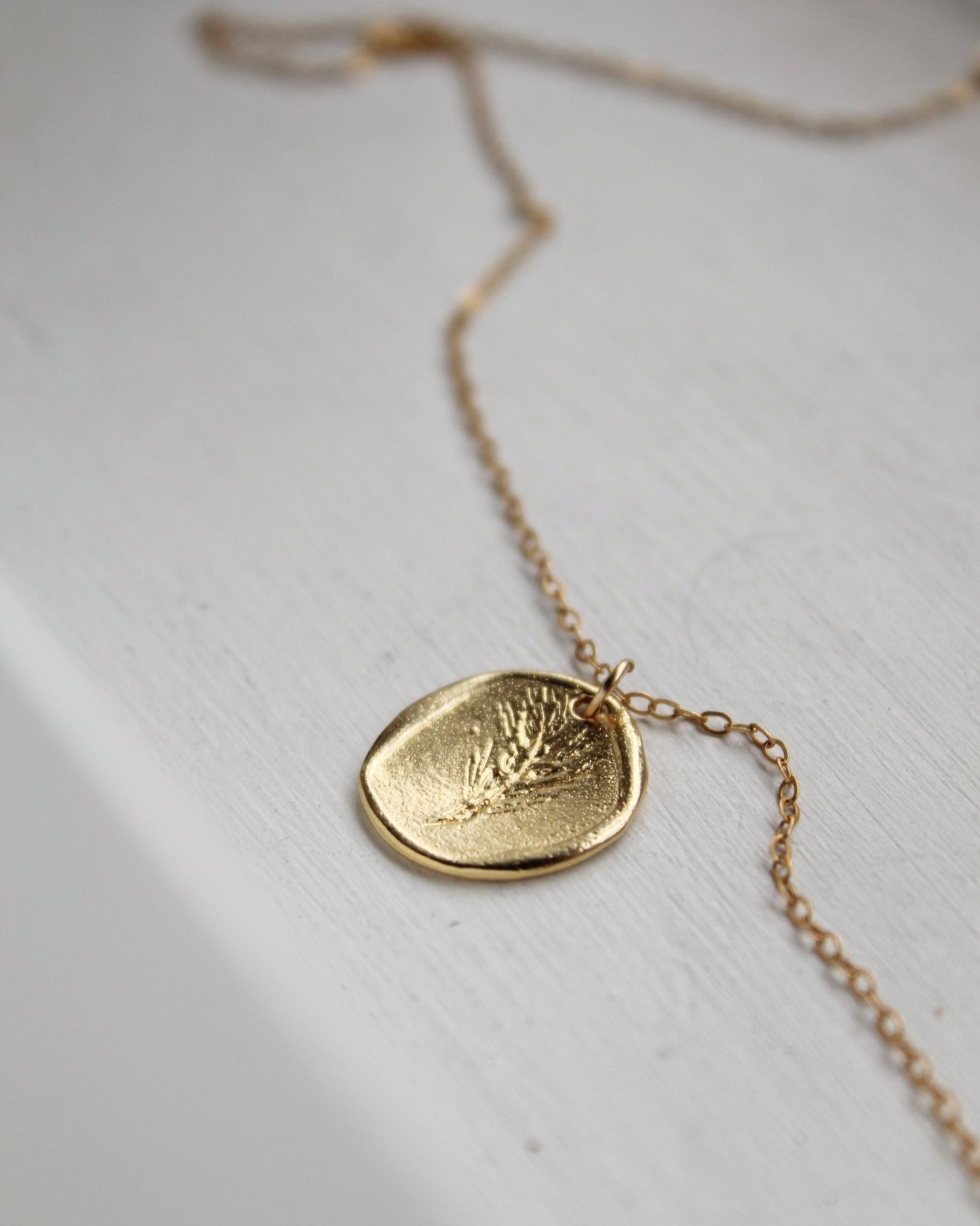 14K Gold Wax Seal Necklace - Jewellery Hut