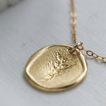 14K Gold Wax Seal Necklace - Jewellery Hut