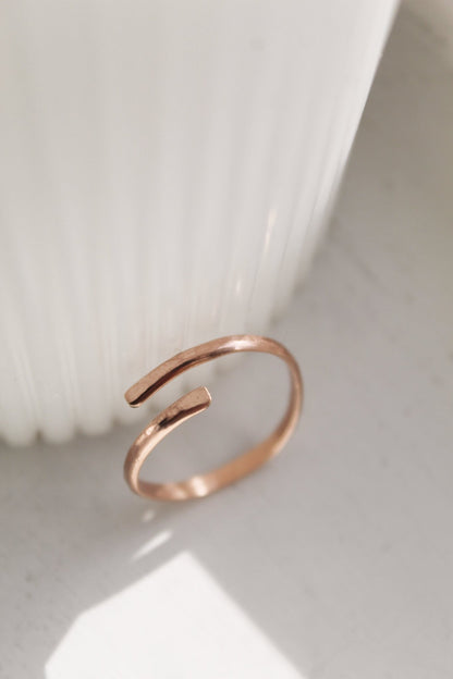 14K Rose Gold Wrap Ring - Jewellery Hut