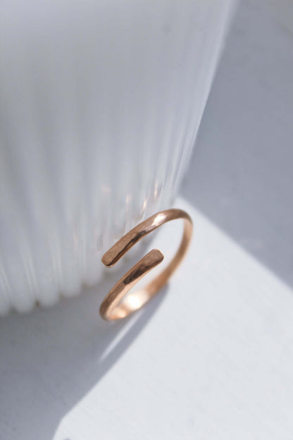 14K Rose Gold Wrap Ring - Jewellery Hut