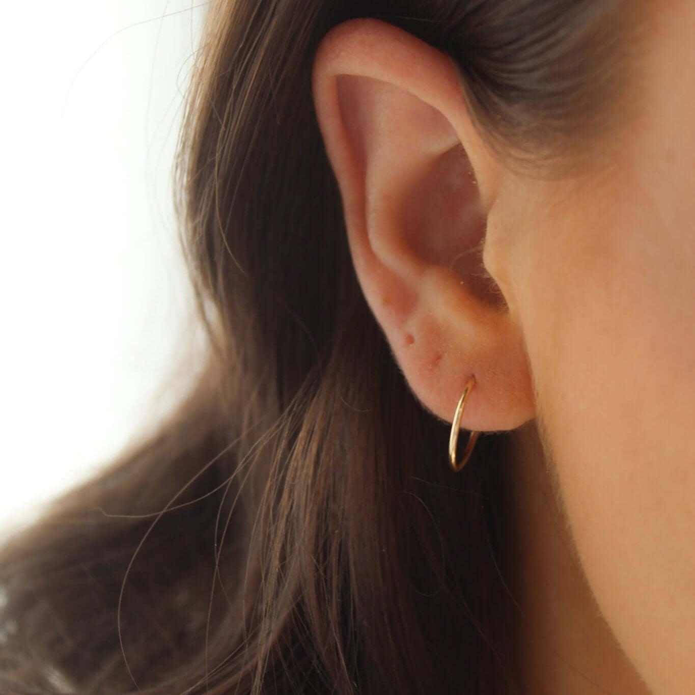 14K Solid Gold 12MM Hoops - Jewellery Hut