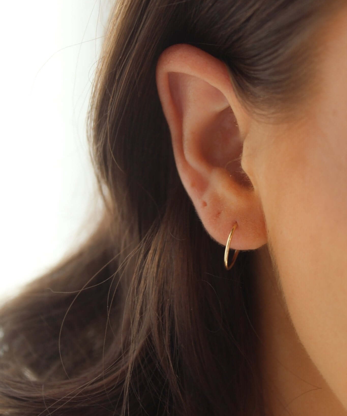 14K Solid Gold 12MM Hoops - Jewellery Hut