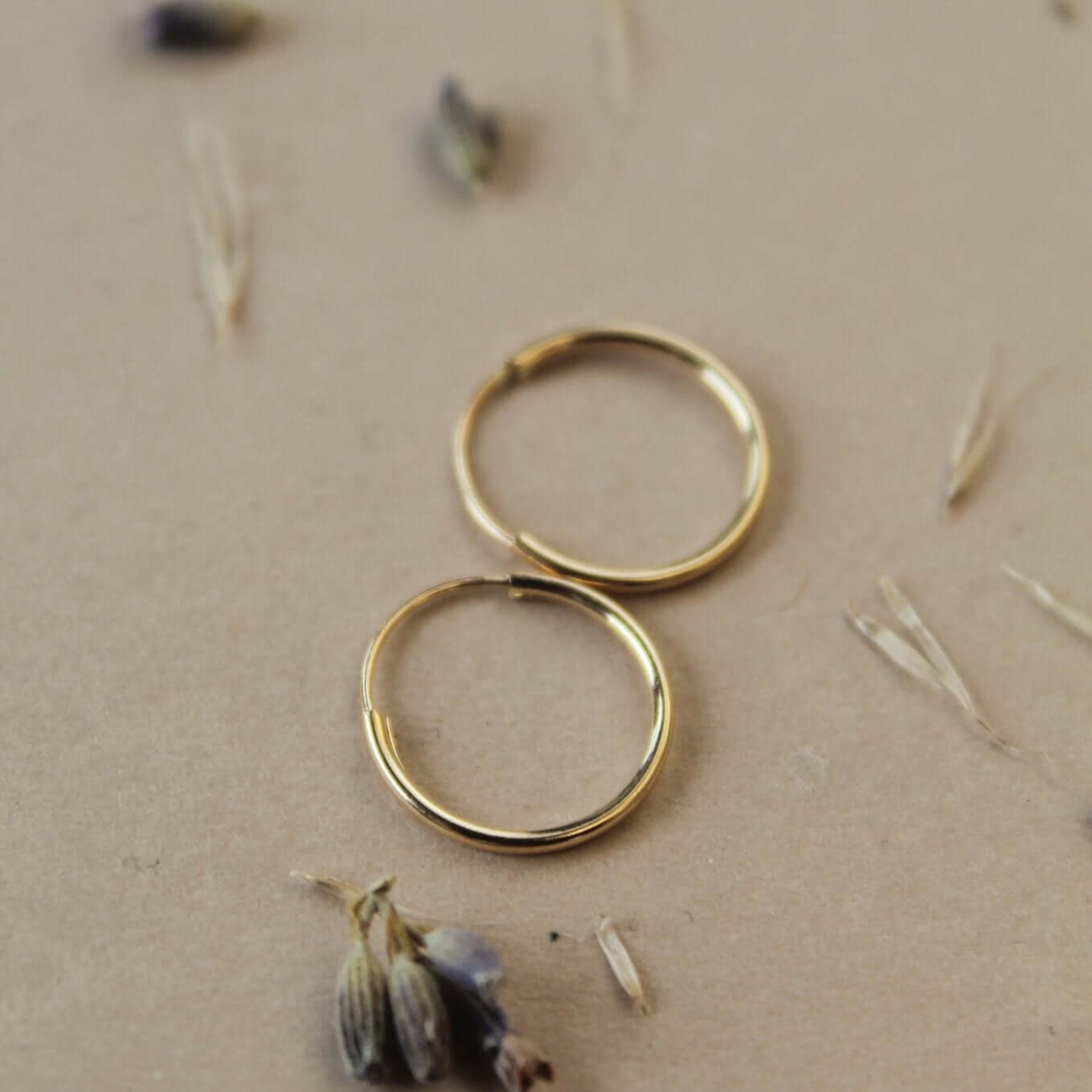 14K Solid Gold 12MM Hoops - Jewellery Hut